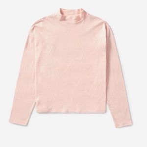 Pink Mock Neck T Shirt Everlane
